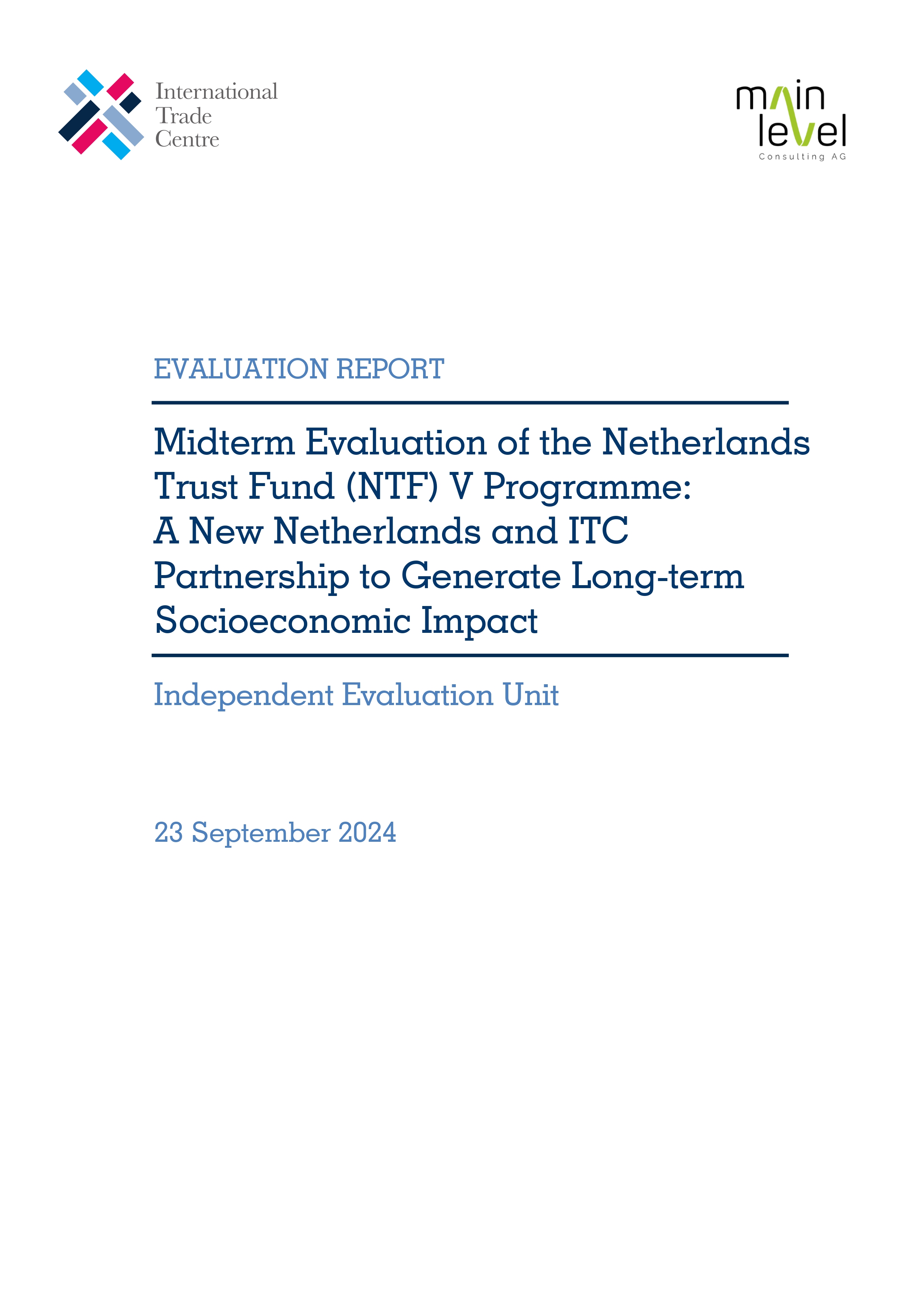 Netherlands Trust Fund (NTF) V Programme: A New Netherlands and ITC Partnership to Generate Long-term Socioeconomic Impact