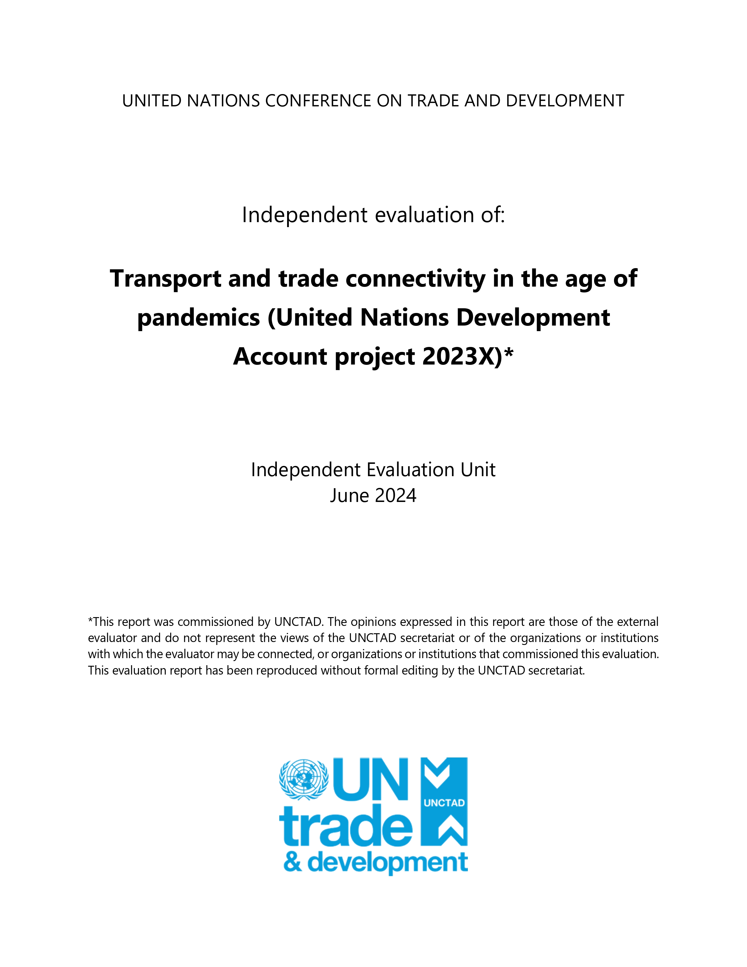 Development Account Project 2023X: Transport and trade connectivity in the age of pandemics